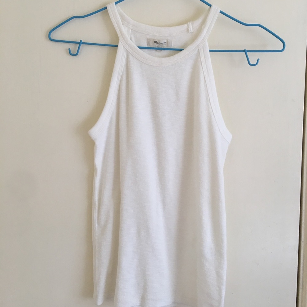 Madewell White Sleeveless Top